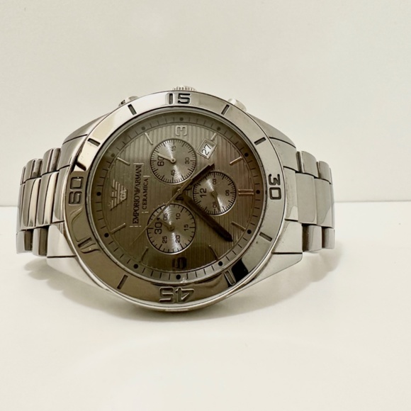Emporio Armani Ceramica Stainless Steel Watch - Picture 2 of 5